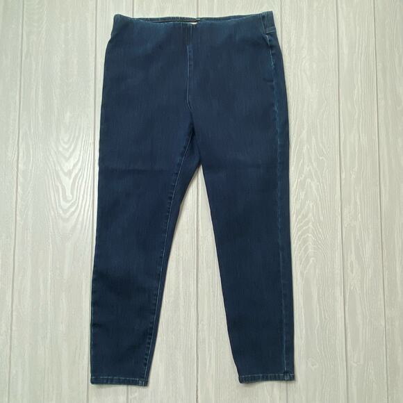Soft Surroundings Women's Denim Dark Blue Skinny Jeggings Jeans Size Large - Picture 1 of 10